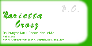 marietta orosz business card